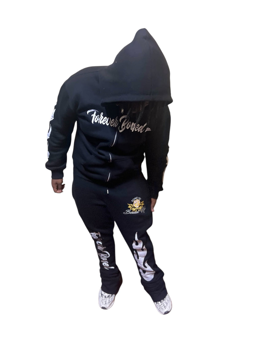 Two piece Embroidered Jogging Set.