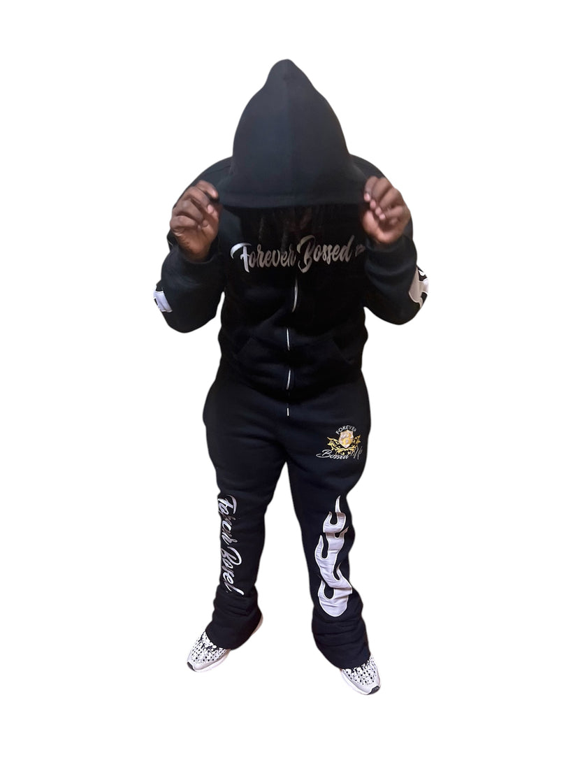 Two piece Embroidered Jogging Set.